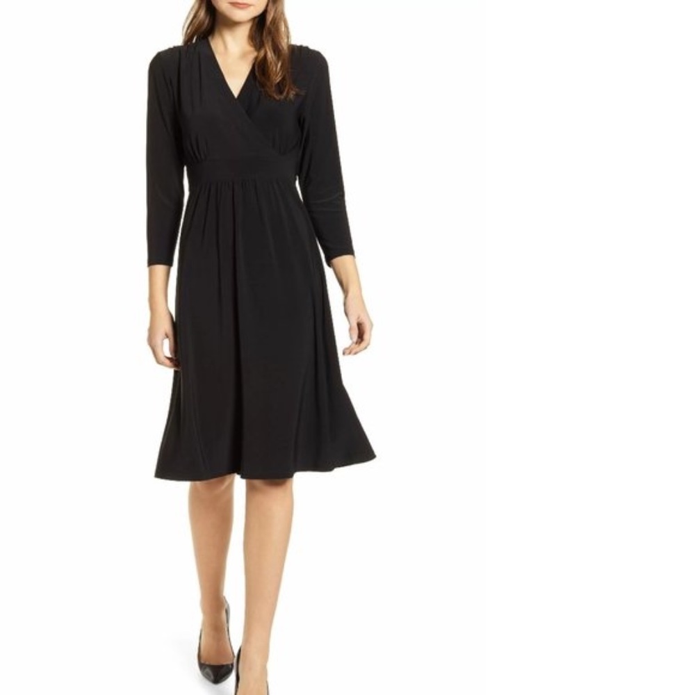 Anne Klein Matte Jersey Fit & Flare Dress